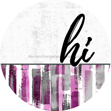 Brush Stroke Door Hanger Dco-01618-Dh 18’ Round Wood